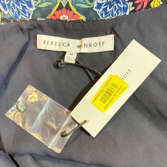 Rebecca Minkoff Midi Dress Med NWT Floral Chiffon True Wrap Ruffled Boho Coastal - Picture 13 of 16